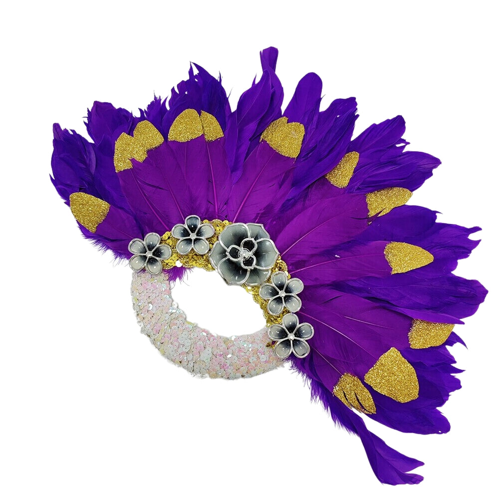 Feather Fan With Stones