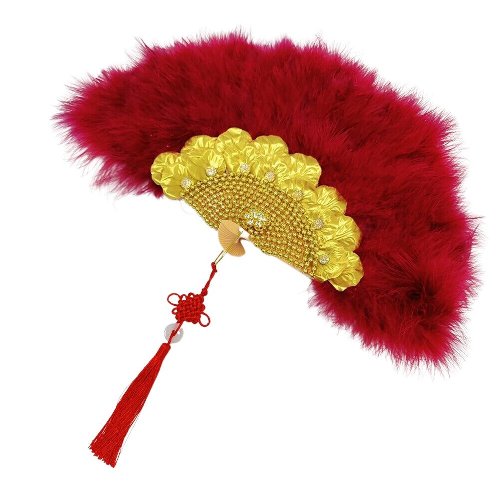 Feather Fan With Stones