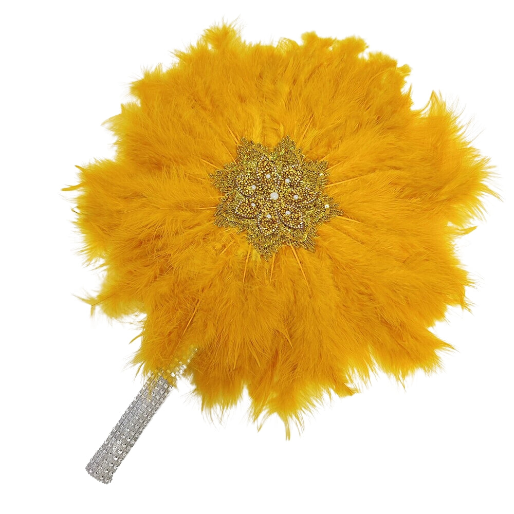Feather Fan With Stones