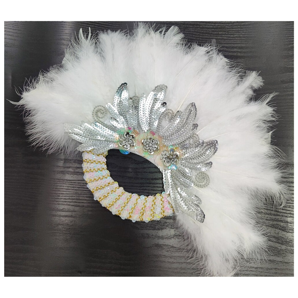 Feather Fan With Stones