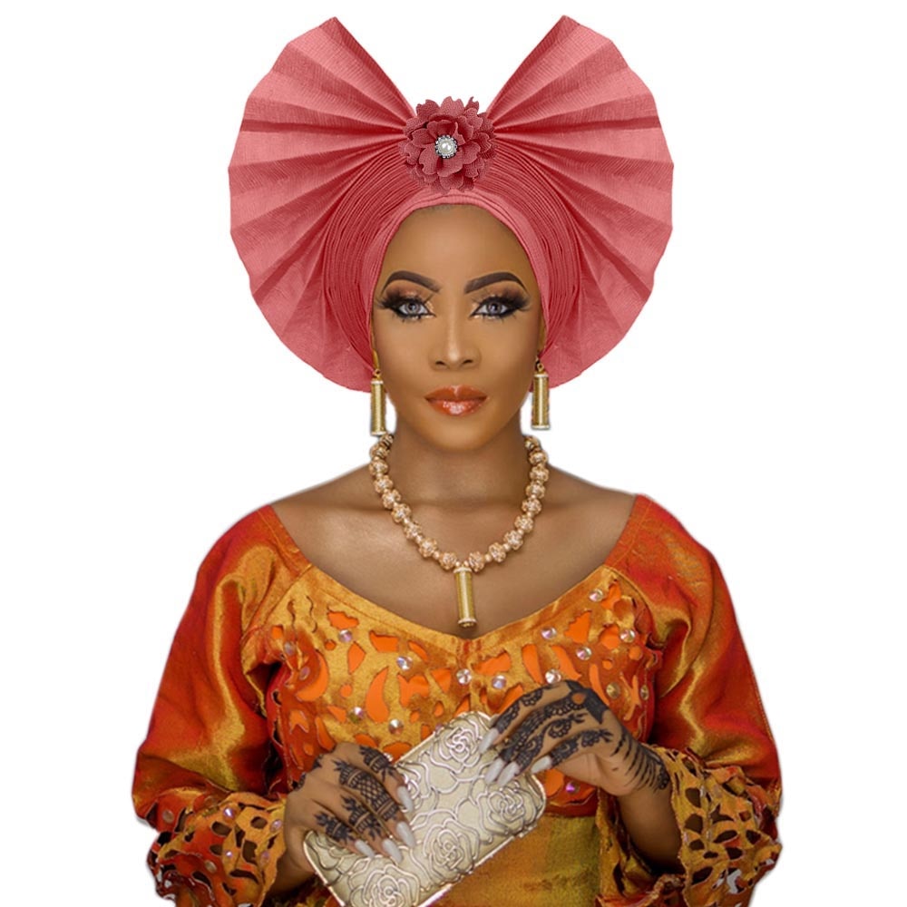 Traditional Headtie For Women Fan Shape Gele/ Turban
