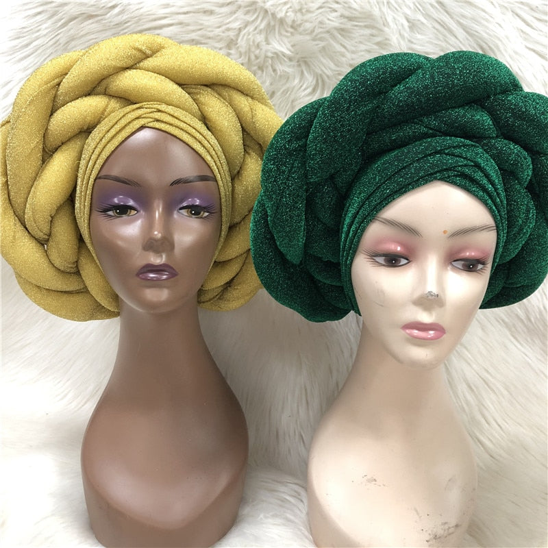 New Turban Cap Big Size Women Turban Cap For African Hats Nigerian Turban Gele best selling auto gele
