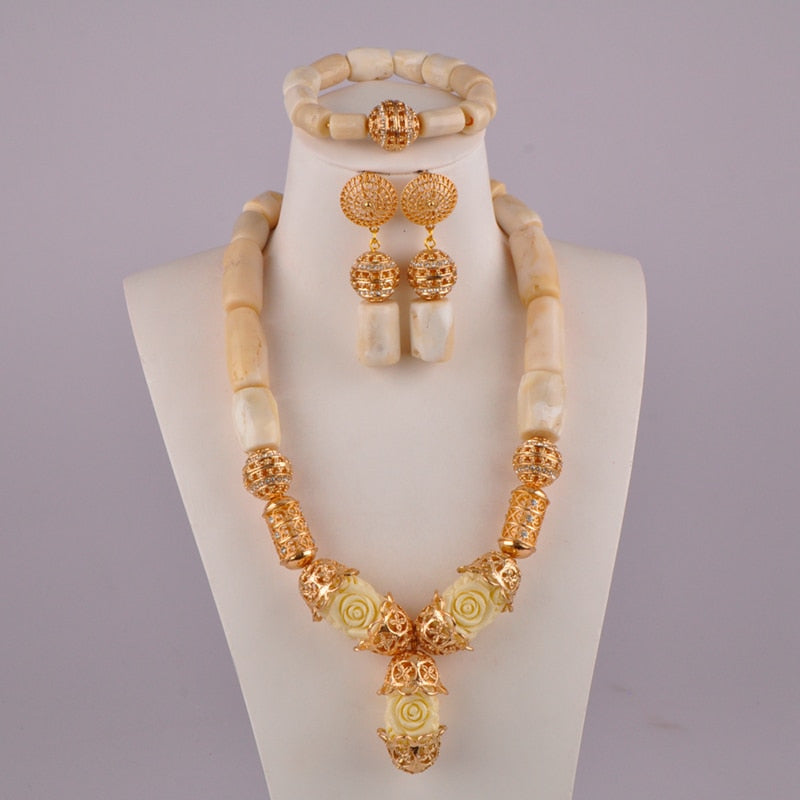 Orange Coral Jewelry Set