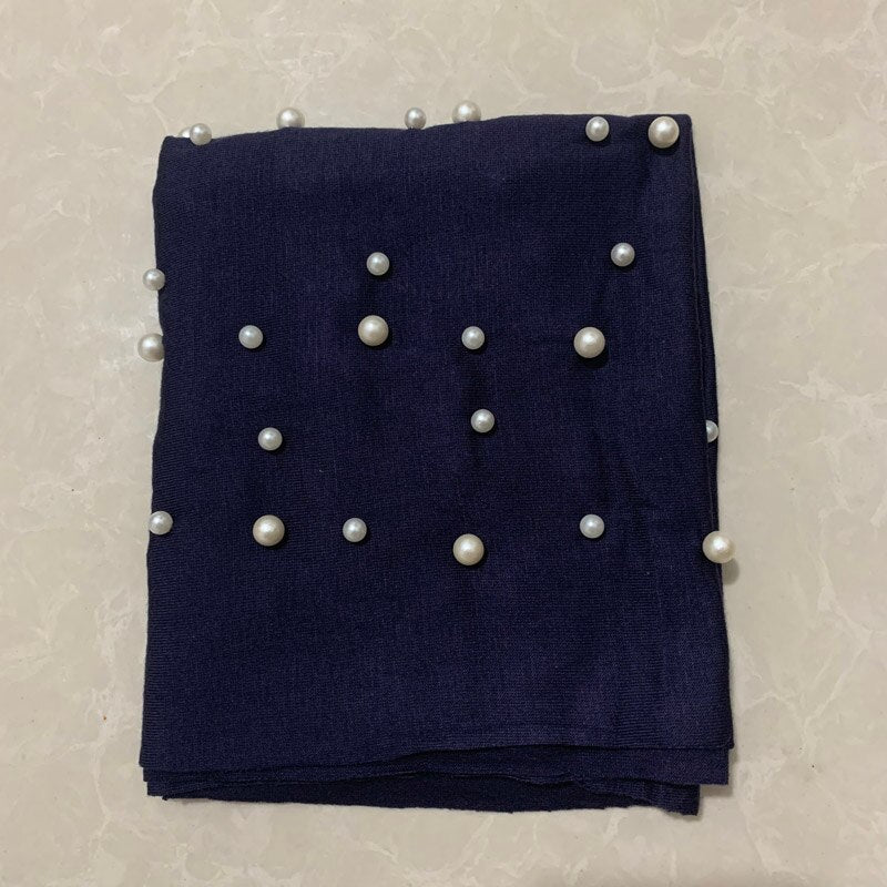 Cotton Turban Hijab Beading Headscarf