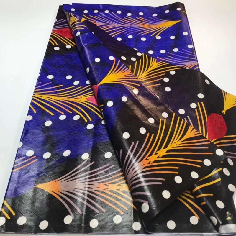 Top Quality Colorful Style African Bazin Riche Fabric Cotton Basin Sewing Guinea Brocade Tissu Africain Nigerian Atiku 5 Yards