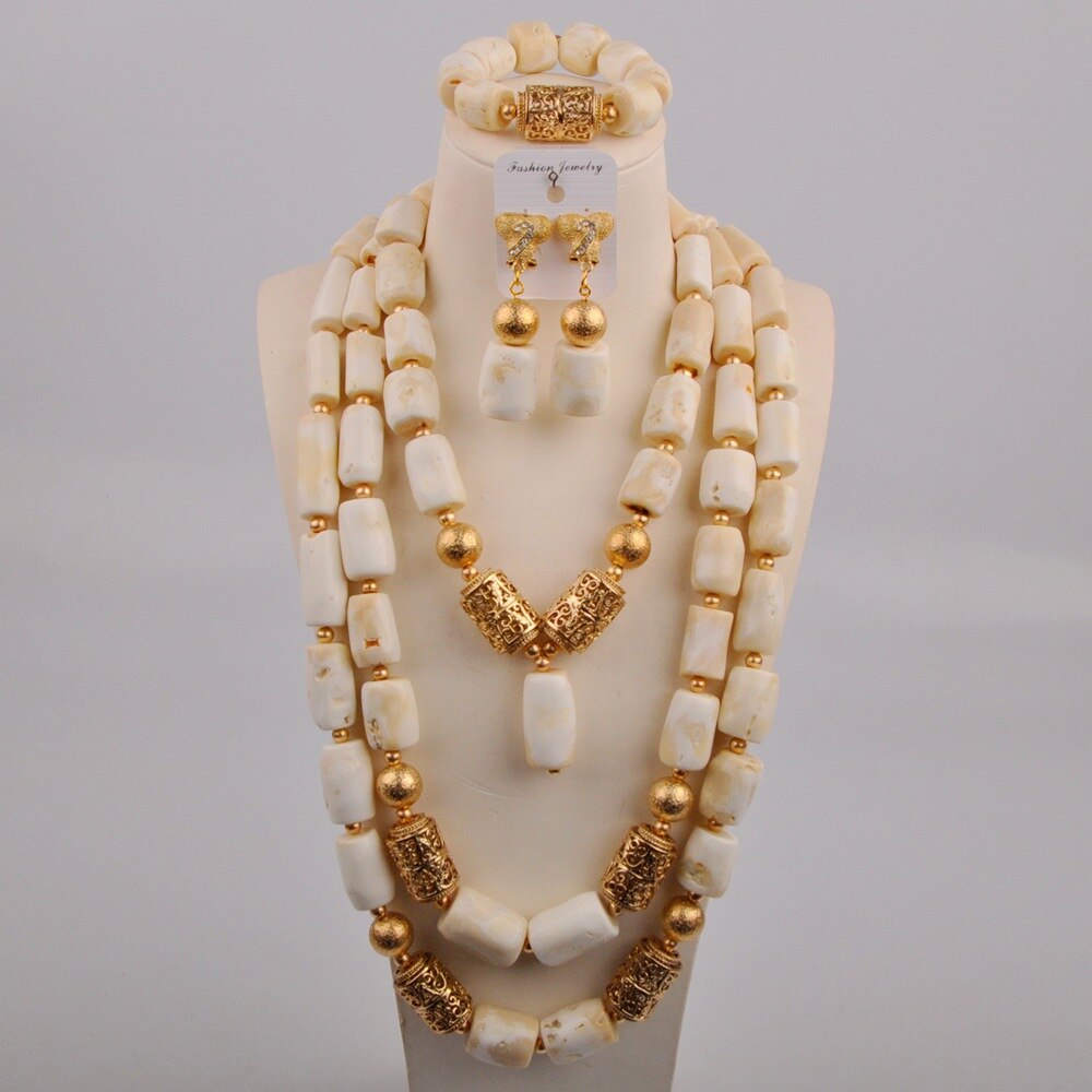 Red Coral Jewelry Set African Necklace Nigerian Beads Jewelry Sets Wedding Party Bridal Set