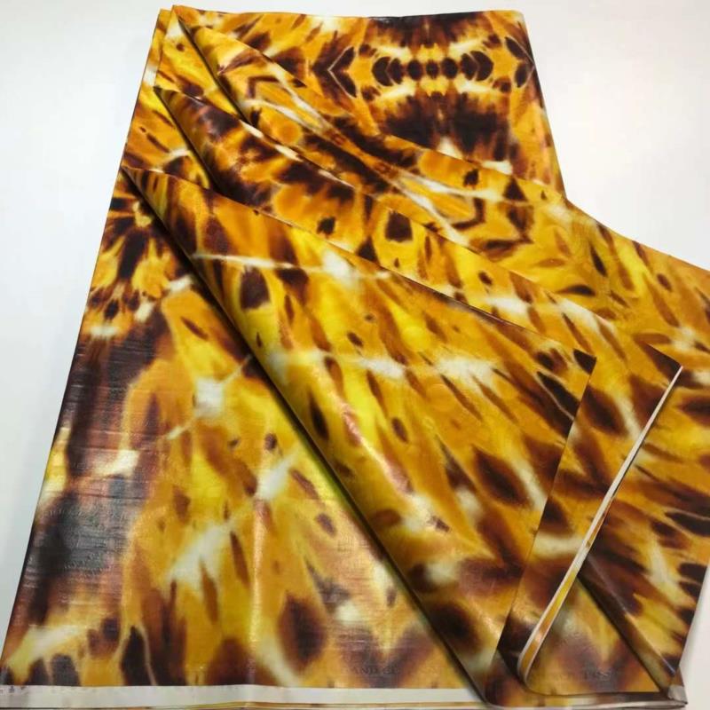 Top Quality Colorful Style African Bazin Riche Fabric Cotton Basin Sewing Guinea Brocade Tissu Africain Nigerian Atiku 5 Yards