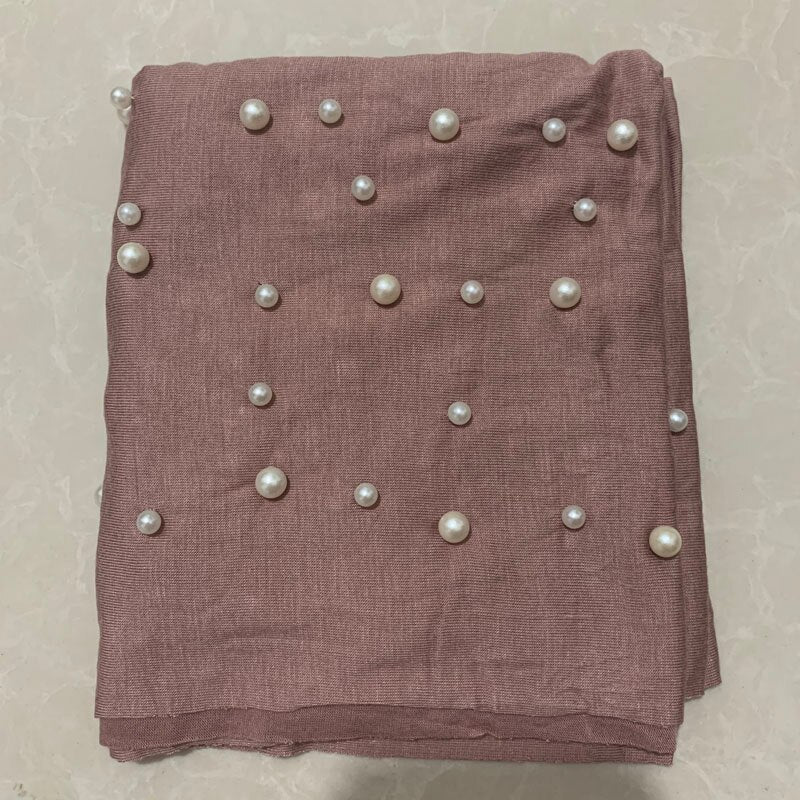 Cotton Turban Hijab Beading Headscarf