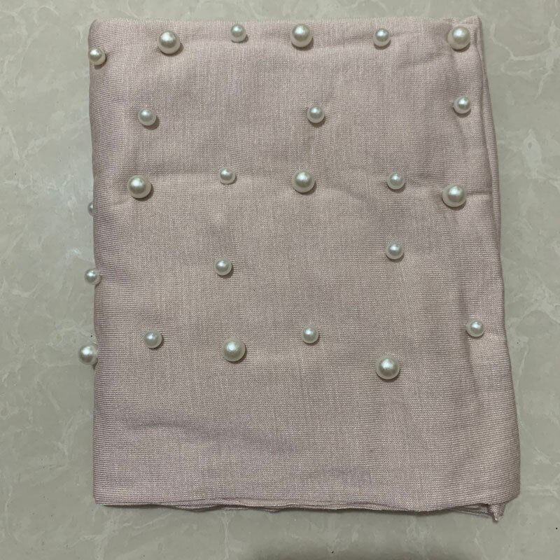Cotton Turban Hijab Beading Headscarf