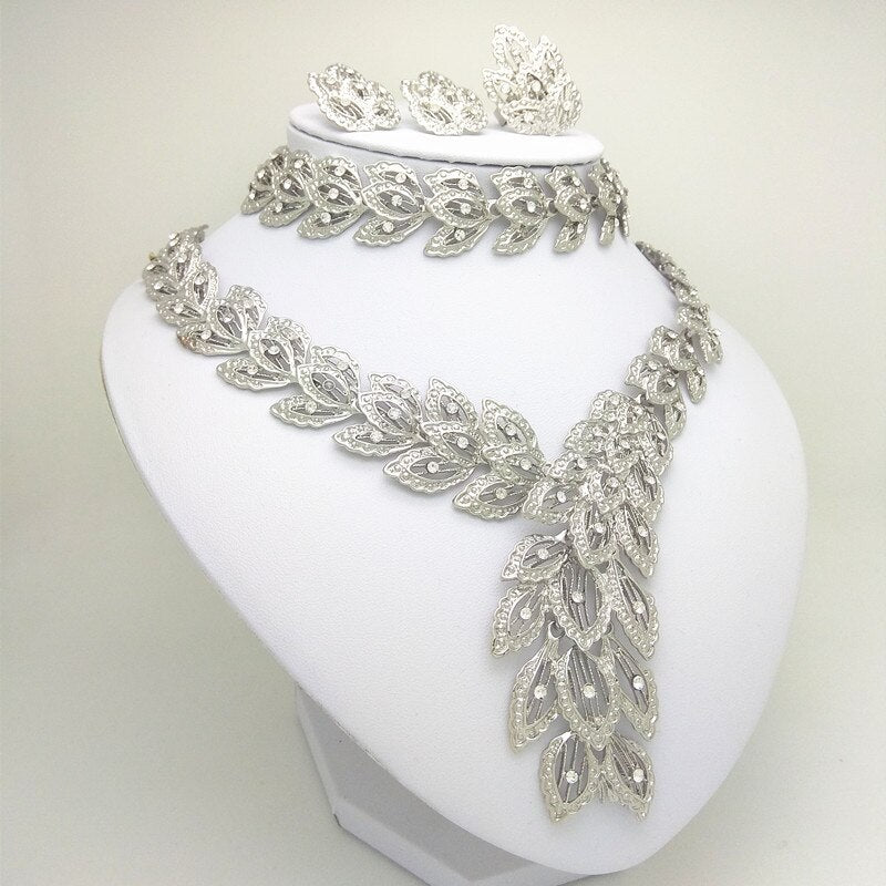 Silver Plated Dubai Jewelry Sets