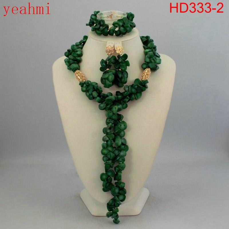 Nigerian Coral Jewelry Sets Coral Beads Necklace Set Nigerian African Wedding Beads Jewelry Sets Free Shipping HD333-1