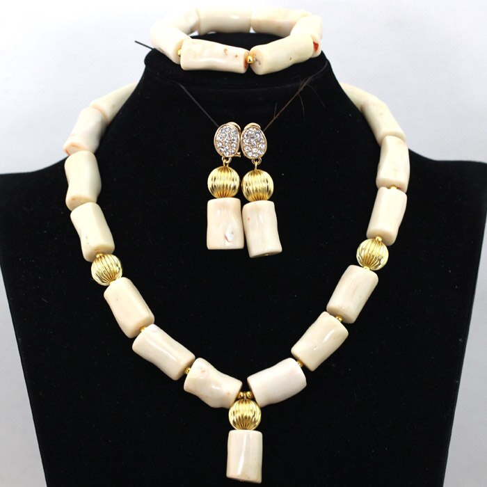 Wonderfu Birthday Gift Natural Coral Beads Necklace Set African Coral Necklace Jewelry Set Cheap Beads Free Shipping ABL534