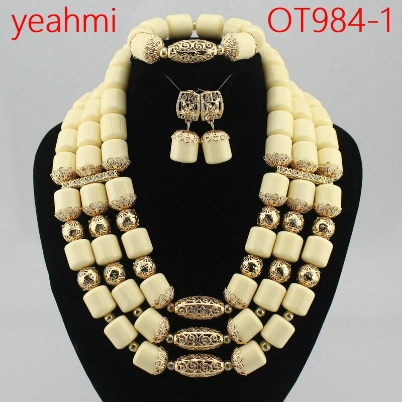 Jewelry Sets Nigerian Wedding Bridal Coral Beads Jewelry Sets