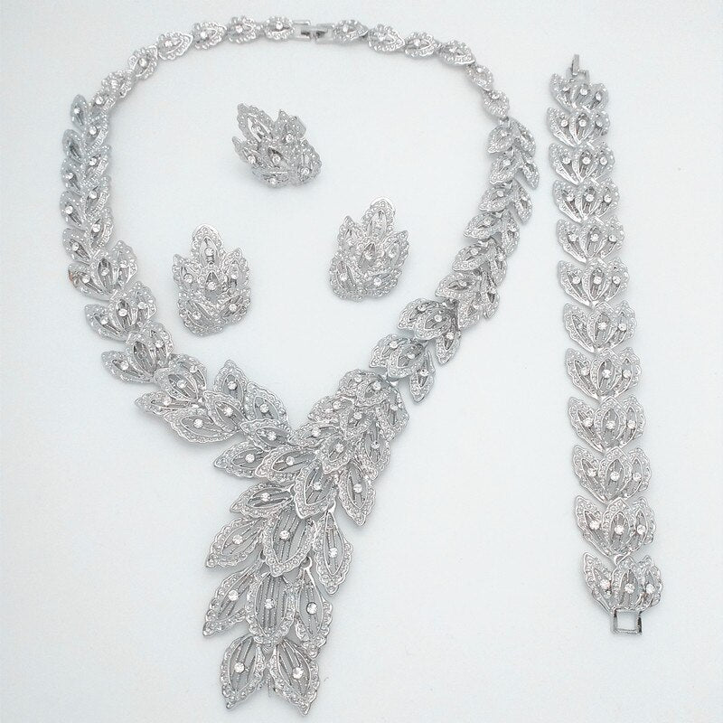 Silver Plated Dubai Jewelry Sets