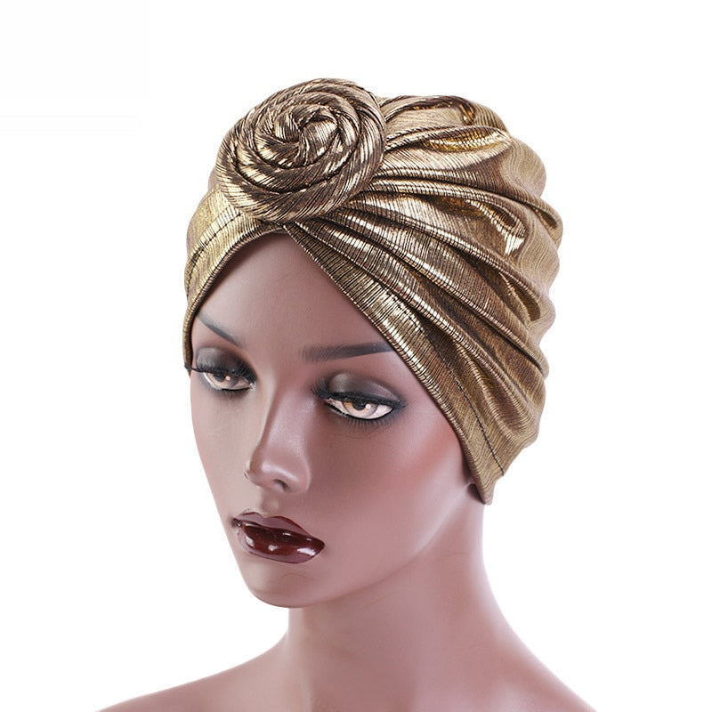 Bronzing retro turban