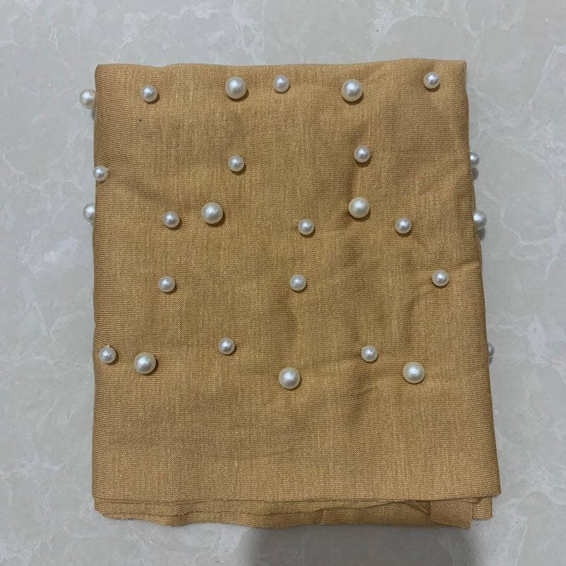 Cotton Turban Hijab Beading Headscarf