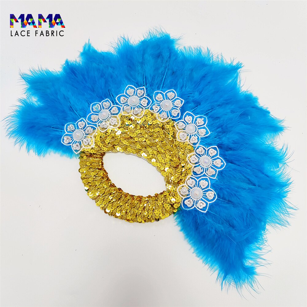 Feather Fan With Stones