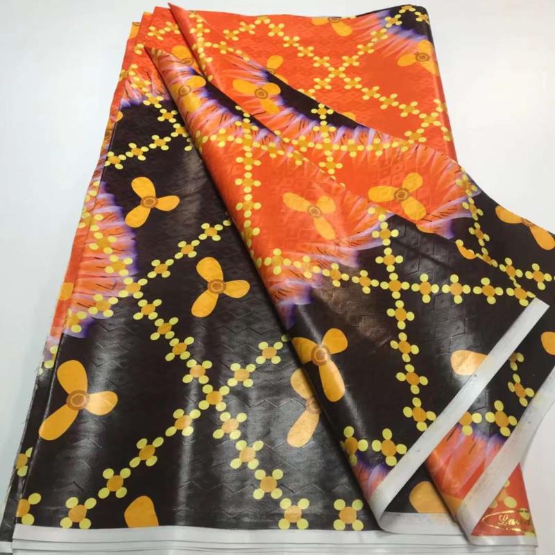 Top Quality Colorful Style African Bazin Riche Fabric Cotton Basin Sewing Guinea Brocade Tissu Africain Nigerian Atiku 5 Yards