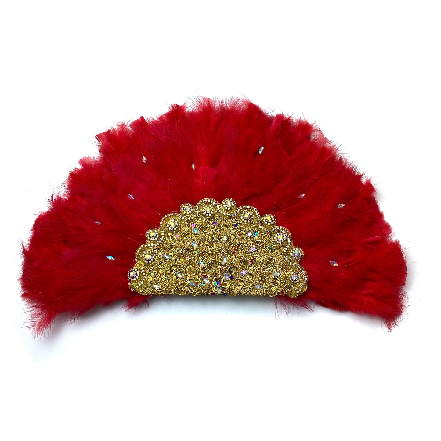 Feather Fan With Stones