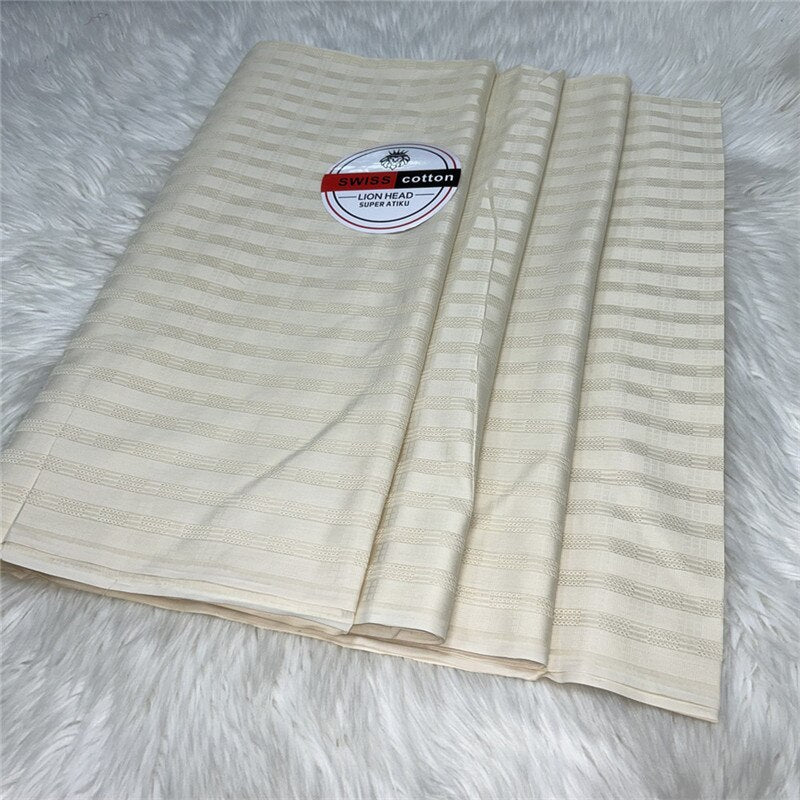 Atiku Fabric For Menswear Robe Dentelle Jacquard Brocade 5Yards