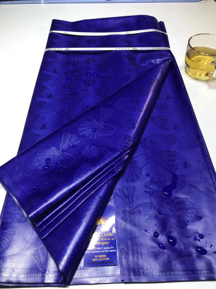 Top Quality Atiku Fabric For Men &Women's Bazin Riche Sewing Washable 5 Yards Nigerian Brocade Tissu African Bazin Riche Fabric