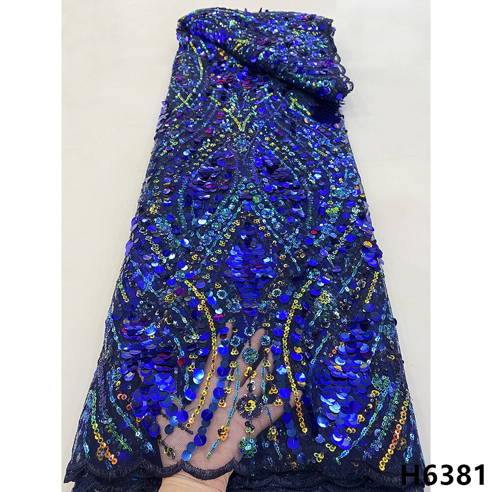 Latest African Lace Fabric Sequins Glitter Tulle Lace Fabric High Quality 2022 Asoebi Lace Fabric Embroidered Lace 5 yards Dress
