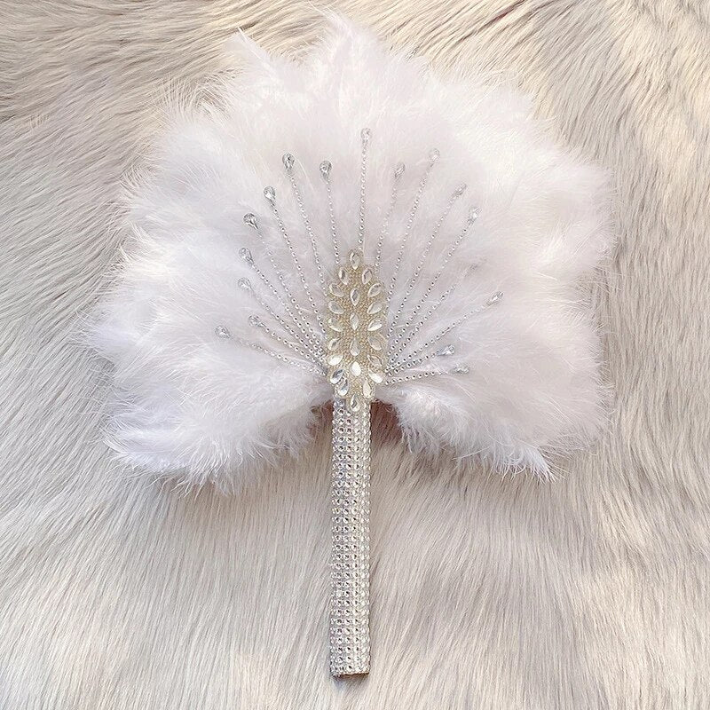 Turkey Feather Hand Fan
