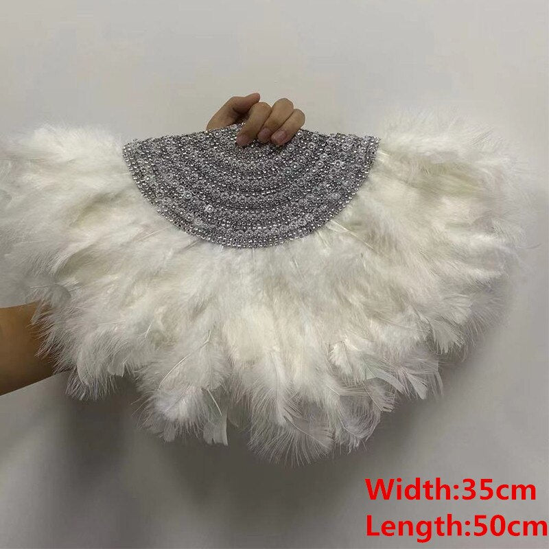 Feather Fan With Stones