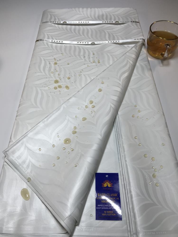 Top Quality Atiku Fabric For Men &Women's Bazin Riche Sewing Washable 5 Yards Nigerian Brocade Tissu African Bazin Riche Fabric