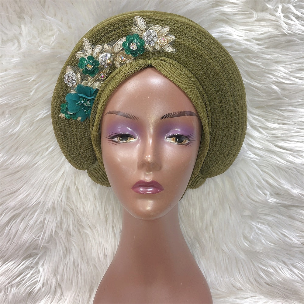 New Turban Cap Big Size Women Turban Cap For African Hats Nigerian Turban Gele best selling auto gele