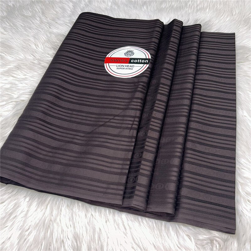 Atiku Fabric For Menswear Robe Dentelle Jacquard Brocade 5Yards