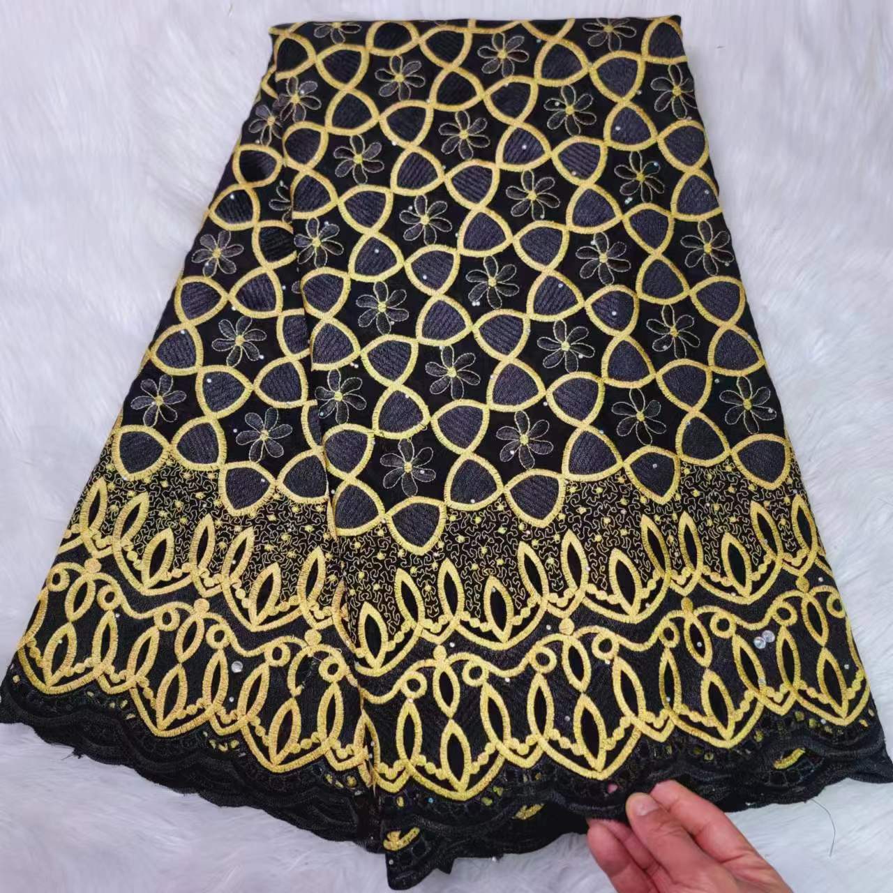 Lace Fabric Rhinestone 5 Yards