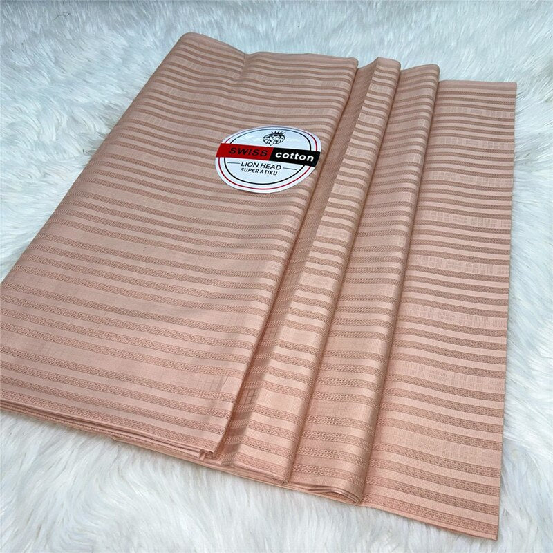 Atiku Fabric For Menswear Robe Dentelle Jacquard Brocade 5Yards