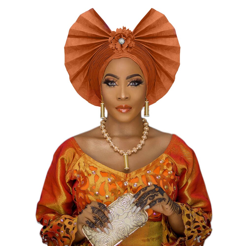 Traditional Headtie For Women Fan Shape Gele/ Turban