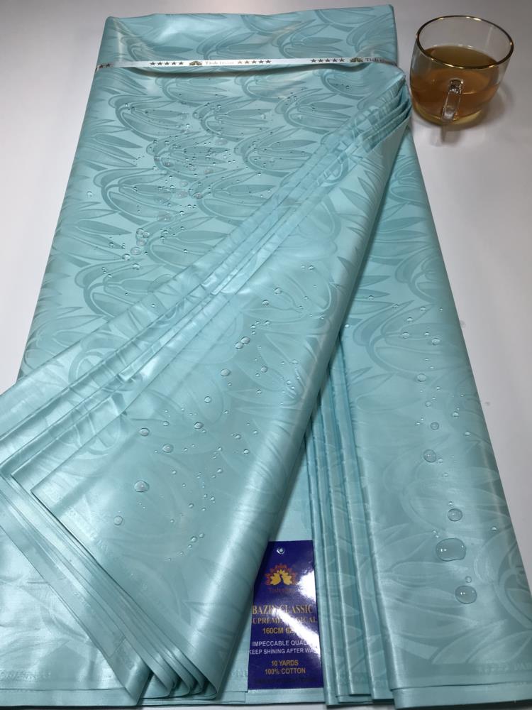 Top Quality Atiku Fabric For Men &Women's Bazin Riche Sewing Washable 5 Yards Nigerian Brocade Tissu African Bazin Riche Fabric