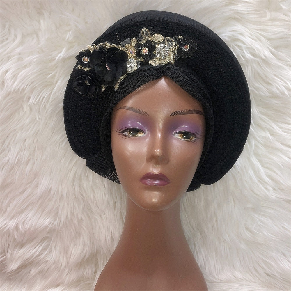 New Turban Cap Big Size Women Turban Cap For African Hats Nigerian Turban Gele best selling auto gele