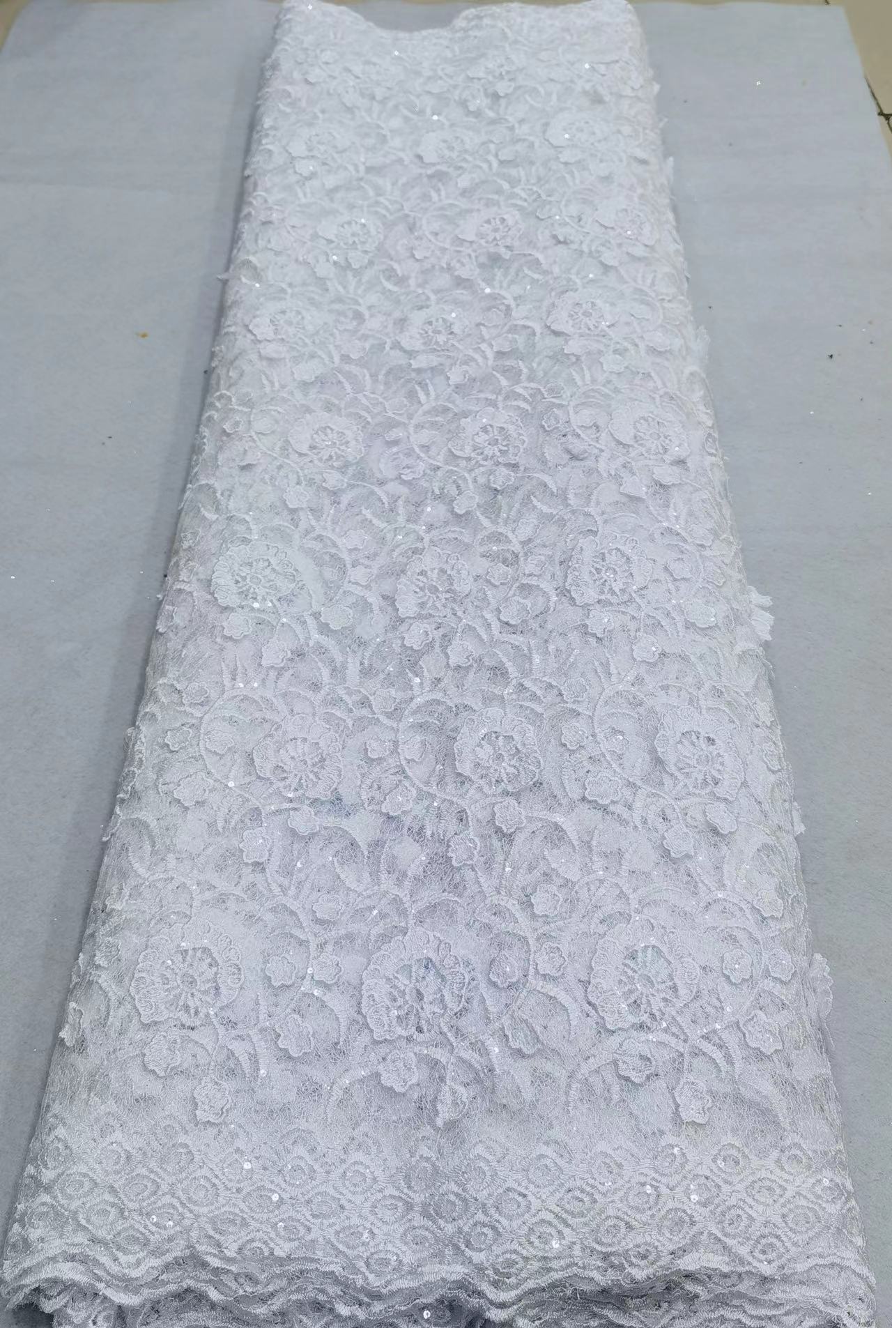 Purple French Cord Guipure Net Lace