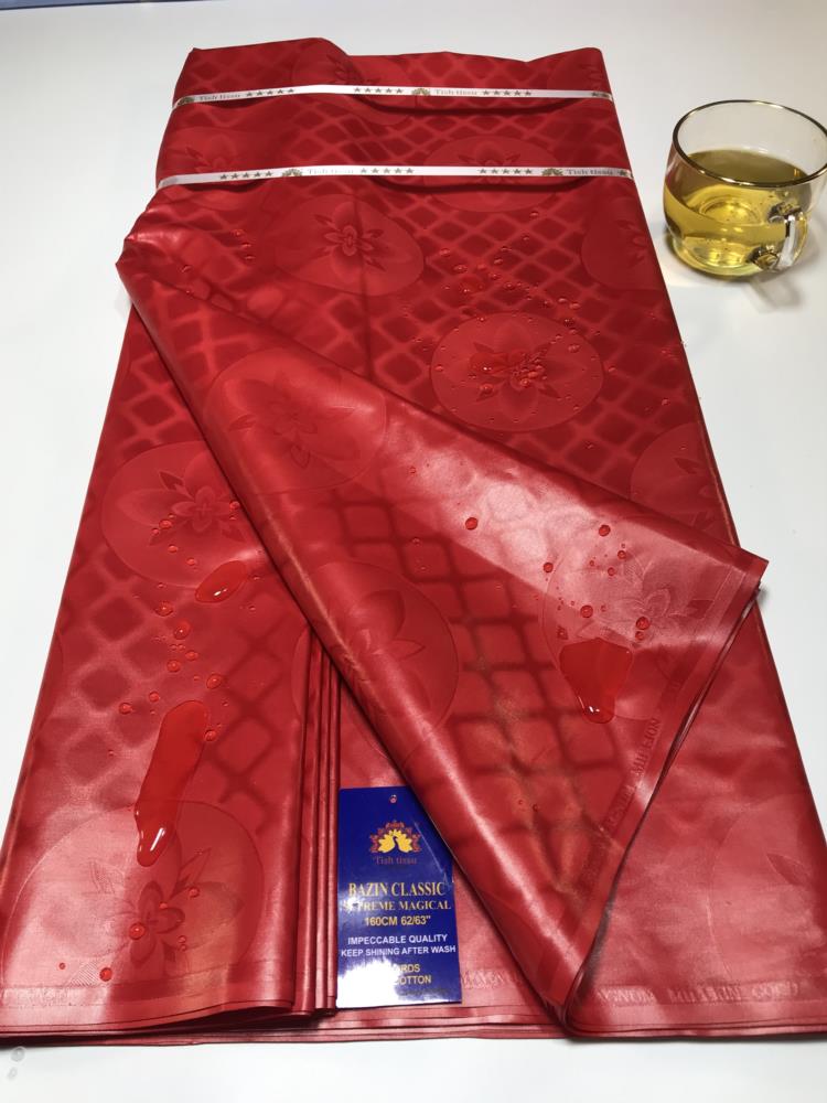 Top Quality Atiku Fabric For Men &Women's Bazin Riche Sewing Washable 5 Yards Nigerian Brocade Tissu African Bazin Riche Fabric