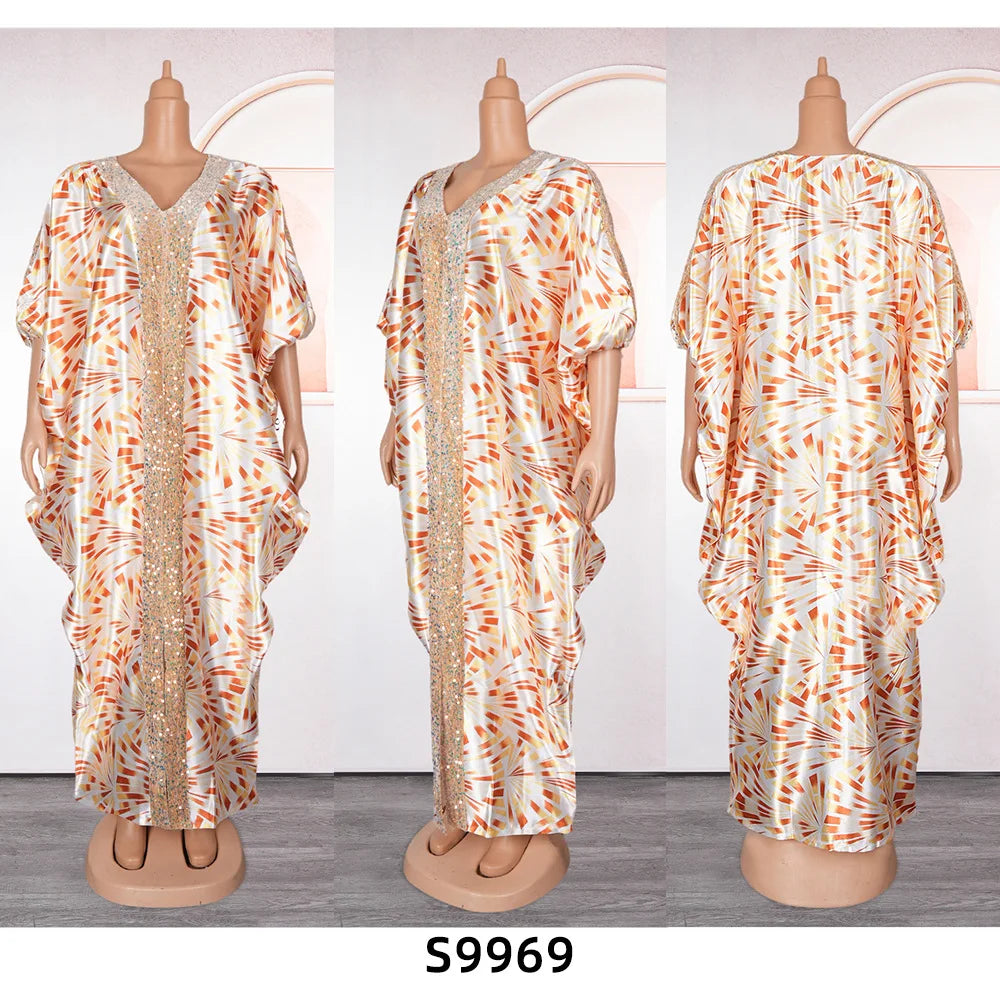 African Boubou Kaftan Dress – Luxury Abaya for Women Dubai Style, Evening Party Gown