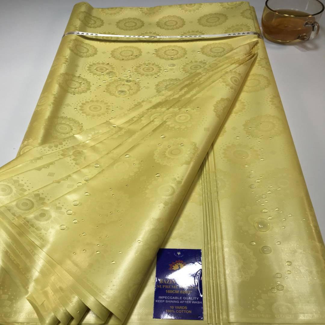 Top Quality Atiku Fabric For Men &Women's Bazin Riche Sewing Washable 5 Yards Nigerian Brocade Tissu African Bazin Riche Fabric