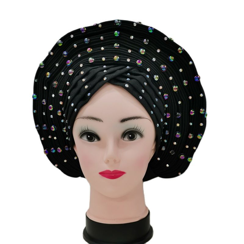 Breathable Sego Beaded Gele