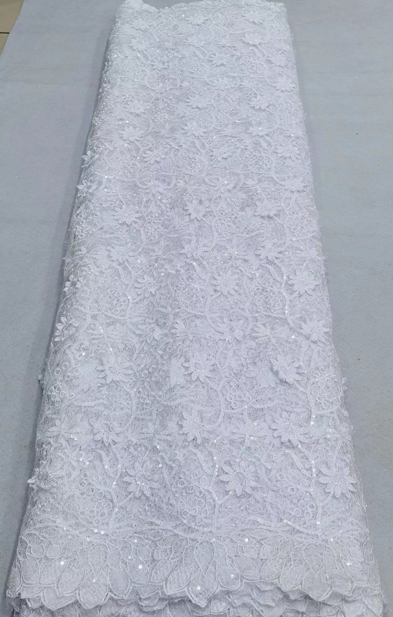 Purple French Cord Guipure Net Lace