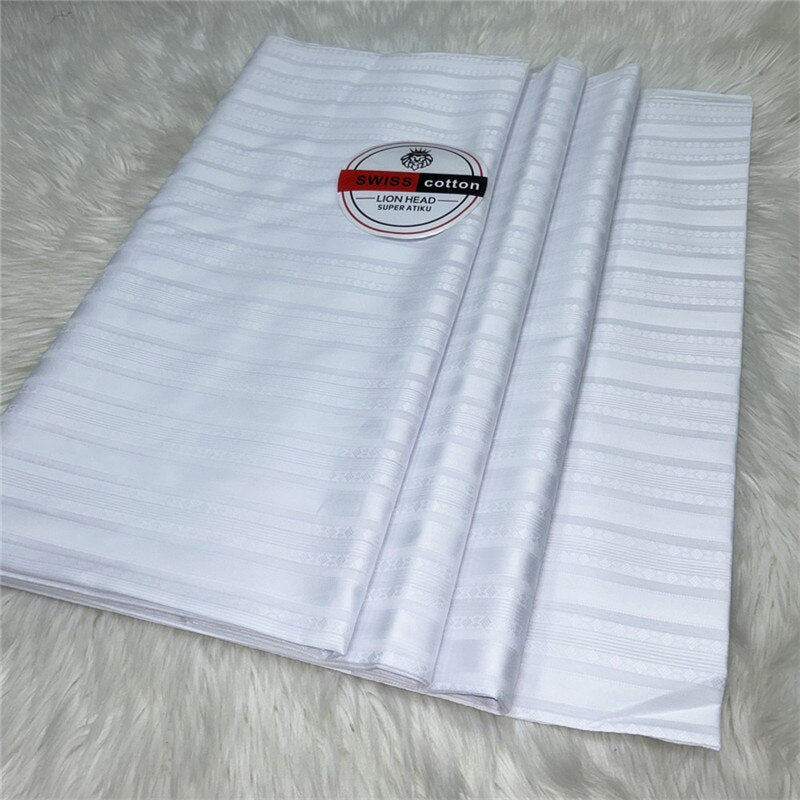 Atiku Fabric For Menswear Robe Dentelle Jacquard Brocade 5Yards