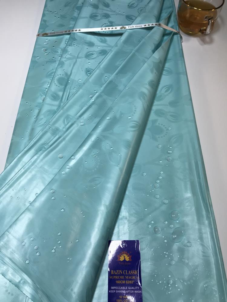 Top Quality Atiku Fabric For Men &Women's Bazin Riche Sewing Washable 5 Yards Nigerian Brocade Tissu African Bazin Riche Fabric