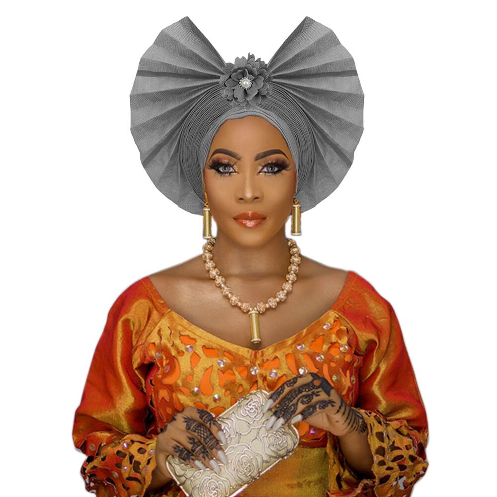Traditional Headtie For Women Fan Shape Gele/ Turban