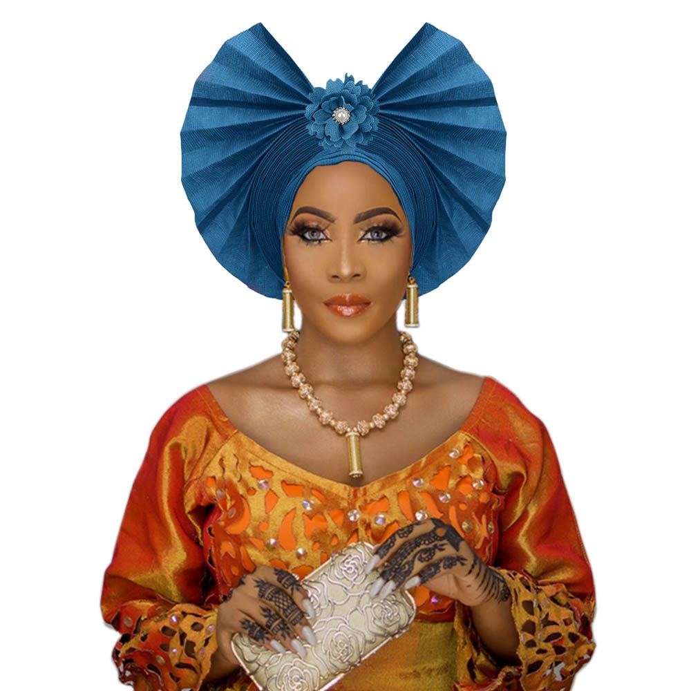 Traditional Headtie For Women Fan Shape Gele/ Turban