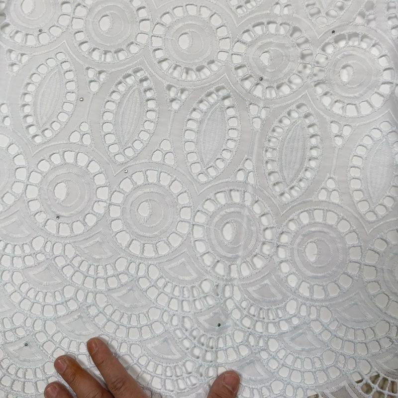 White Lace Swiss Fabric 2.5 Yards