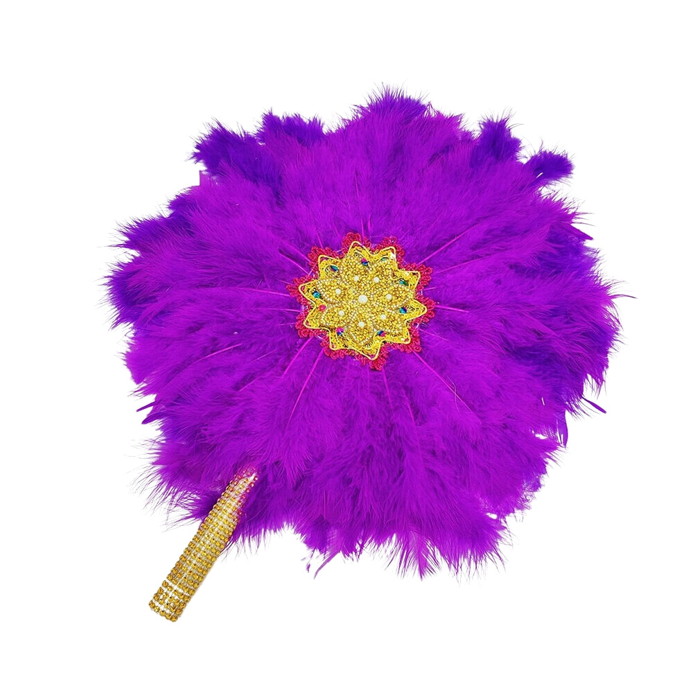 Feather Fan With Stones