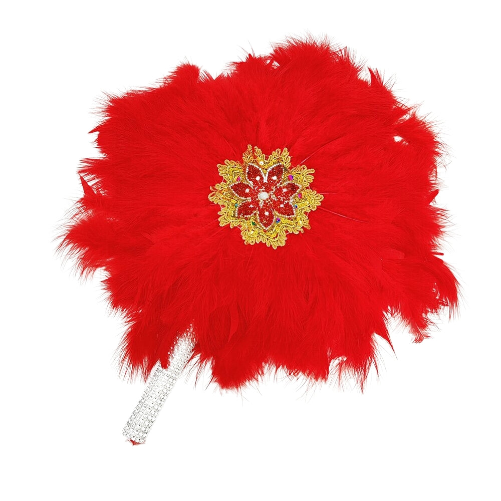 Feather Fan With Stones