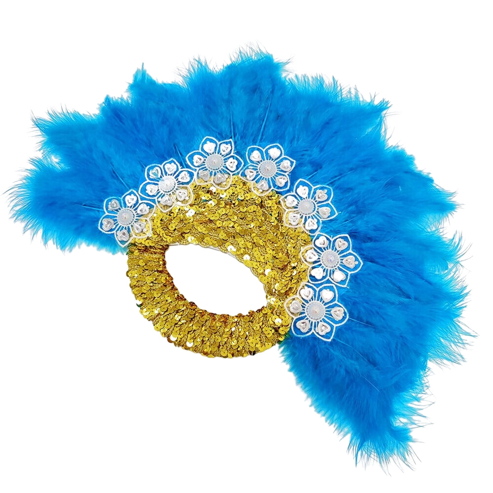 Feather Fan With Stones